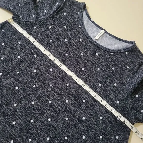 Beeson River Womens Navy Polka Dot Long Sleeve Crew Neck Tunic - Picture 7 of 14